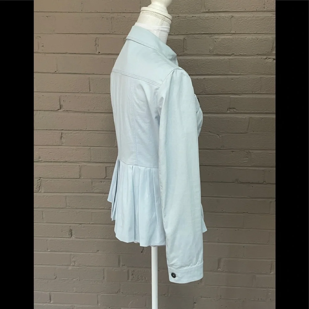 Miu Miu Light Blue Peplum Jacket